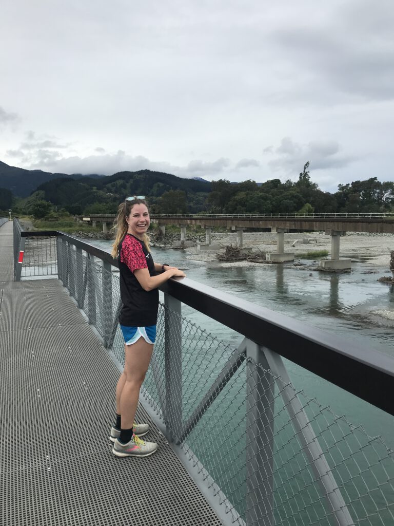 Running over the bridge close to home.